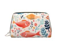 WZYCWB Borsa cosmetica da donna in pelle stampata a tinta unita con cervo - elegante e morbida, durevole, Piccoli fiori, Taglia unica