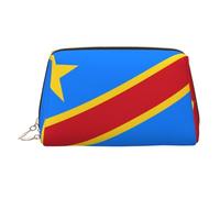 WZYCWB Borsa cosmetica da donna in pelle stampata con bandiera tedesca, elegante e morbida, resistente, Bandiera del Congo, Taglia unica
