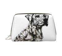 WZYCWB Borsa cosmetica da donna in pelle stampata con cane seduto - elegante e morbida, durevole, Cane Linea Semplice, Taglia unica