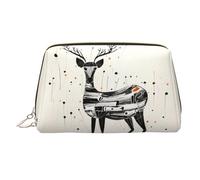 WZYCWB Borsa cosmetica da donna in pelle stampata con frutto della passione maculato, elegante e morbido, durevole, Cervo maculato, Taglia unica