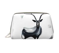 WZYCWB Borsa cosmetica da donna in pelle stampata con gatto a righe, elegante e morbida, resistente, Strana antilope, Taglia unica
