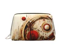 WZYCWB Borsa cosmetica da donna in pelle stampata con gatto a righe, elegante e morbida, resistente, Strani schemi, Taglia unica