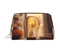 WZYCWB Borsa cosmetica da donna in pelle stampata con mulini a vento, elegante e morbida, resistente, Lampadina calda, Taglia unica