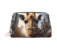 WZYCWB Borsa cosmetica da donna in pelle stampata con panda nella foresta, elegante e morbida, resistente, New York Giraffe Street, Taglia unica