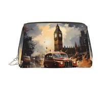 WZYCWB Borsa cosmetica da donna in pelle stampata con panda nella foresta, elegante e morbida, resistente, Taxi a colori di Londra, Taglia unica