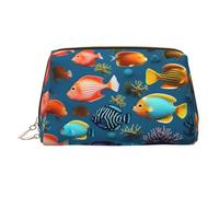 WZYCWB Borsa cosmetica da donna in pelle stampata con pesci di barriera sottomarina - elegante e morbida, resistente, Pesce di barriera sottomarina, Taglia unica