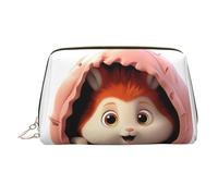 WZYCWB Borsa cosmetica da donna in pelle stampata con procione tra i frutti, elegante e morbida, resistente, Modellazione del guscio d'uovo di, Taglia unica