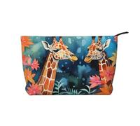 WZYCWB Borsa cosmetica da viaggio con stampa a tempo cupo, perfetta per viaggi di lavoro e vacanze., Coppia Giraffe, Taglia unica