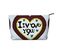 WZYCWB Borsa cosmetica da viaggio con stampa di fiori e alberi, perfetta per viaggi di lavoro e vacanze., Confessioni d'amore, Taglia unica