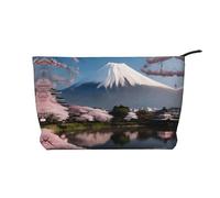 WZYCWB Borsa cosmetica da viaggio con stampa di pesce sottomarino, perfetta per viaggi di lavoro e vacanze., Mt. Fuji all'inizio della primavera, Taglia unica