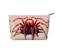 WZYCWB Borsa cosmetica da viaggio con stampa di pollo dorato a nido di uccello, perfetta per viaggi di lavoro e vacanze., Carino Piccolo Ragno Rosso, Taglia unica