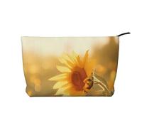 WZYCWB Borsa cosmetica da viaggio con stampa tabby, perfetta per viaggi di lavoro e vacanze., Girasoli nel sole della sera, Taglia unica