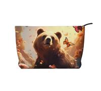 WZYCWB Borsa cosmetica da viaggio stampata a casa, perfetta per viaggi di lavoro e vacanze., Heads Up Orso, Taglia unica