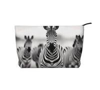 WZYCWB Borsa cosmetica da viaggio stampata a casa, perfetta per viaggi di lavoro e vacanze., Mandria di Zebre, Taglia unica