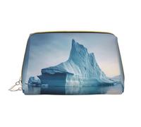 WZYCWB Borsa cosmetica di cuoio di viaggio, borsa cosmetica portatile degli icebergs, borsa cosmetica di stoccaggio cosmetica di grande capacità con