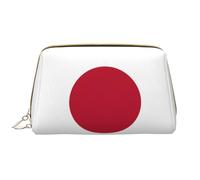 WZYCWB Borsa cosmetica di cuoio di viaggio, borsa cosmetica portatile della bandiera giapponese, borsa cosmetica di stoccaggio cosmetica di grande capacità