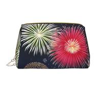 WZYCWB Borsa cosmetica di viaggio di cuoio, borsa cosmetica portatile dei fuochi d'artificio, borsa cosmetica di stoccaggio cosmetica di grande