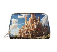 WZYCWB Borsa cosmetica di viaggio di cuoio, borsa cosmetica portatile del cielo del castello di anime, borsa cosmetica di immagazzinaggio cosmetica