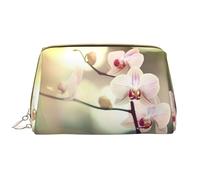 WZYCWB Borsa cosmetica di viaggio in pelle, un'orchidea. borsa cosmetica portatile, borsa cosmetica di grande capacità con tasche,