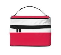 WZYCWB Borsa cosmetica grande con bandiera polacca per donne, borsa cosmetica portatile di grande capacità, borsa cosmetica da viaggio per ragazze, nera, taglia unica, nera, taglia unica, Nero