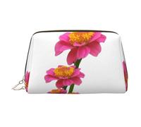 WZYCWB Borsa cosmetica in pelle con motivo a foglie rosse, perfetta per il trasporto o l'organizzazione della casa, Crisantemo a foglia fine, Taglia unica