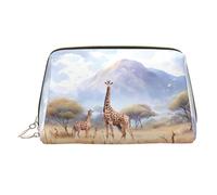 WZYCWB Borsa cosmetica in pelle con motivo balene assassine, perfetta per il trasporto o l'organizzazione della casa, Giraffa africana della savana, Taglia unica