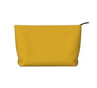 WZYCWB Borsa cosmetica in velluto a coste color oro tinta unita, borsa portatile da donna con cerniera, adatta per viaggi e conservazione quotidiana, cosmetici