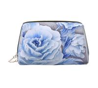 WZYCWB Borsa cosmetica rotonda in pelle stampata con petali astratti per le donne - elegante e morbida, durevole, Bocciolo di rosa, Taglia unica