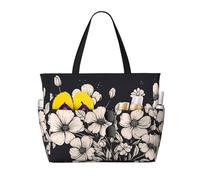 WZYCWB Borsa da spiaggia con fiori rosa chiaro grande borsa da viaggio borsa da palestra piscina con cerniera
