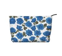 WZYCWB Borsa da toeletta con motivo gatto rosa in stile cartone animato, essenziale per organizzare cosmetici e prodotti per la cura della pelle., Belle Rose Blu, Taglia unica