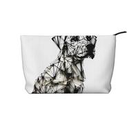 WZYCWB Borsa da toilette con motivo cane seduto e scarabocchiare, essenziale per organizzare cosmetici e prodotti per la cura della pelle., Cane Linea Semplice, Taglia unica