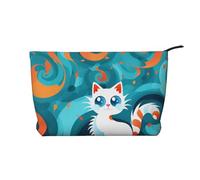 WZYCWB Borsa da toilette con motivo cane seduto e scarabocchiare, essenziale per organizzare cosmetici e prodotti per la cura della pelle., Vistoso Kitty, Taglia unica