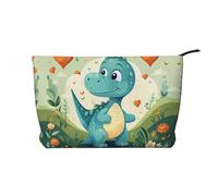 WZYCWB Borsa da toilette con motivo Panda Cubs in The Forest, essenziale per organizzare cosmetici e prodotti per la cura della pelle., Piccolo dinosauro in erba verde, Taglia unica
