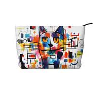 WZYCWB Borsa da toilette con motivo Steampunk Gear, essenziale per organizzare cosmetici e prodotti per la cura della pelle., Gatto in piedi, Taglia unica