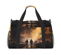 WZYCWB Borsa da viaggio con stampa di giraffa madre e bambino. Perfetta per allenamento yoga, brevi viaggi e attrezzatura da nuoto., Vigili del fuoco che combattono gli incendi, Taglia unica