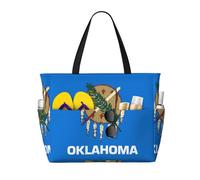 WZYCWB Borsa da viaggio da spiaggia stampata con bandiera dell'Oklahoma per nuoto e fitness/shopping al supermercato/vacanze al mare