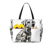 WZYCWB Borsa da viaggio da spiaggia stampata con cane semplice per nuoto e fitness/shopping al supermercato/vacanza al mare