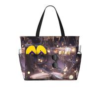 WZYCWB Borsa da viaggio in spiaggia stampata con cristalli rosa per nuoto e fitness/shopping al supermercato/vacanza al mare