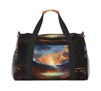 WZYCWB Borsa da viaggio portatile a forma di gatto rosa con cartoni animati, borsa per il fine settimana, adatta per fitness e altri scenari, Meraviglioso gioco di calcio, Taglia unica