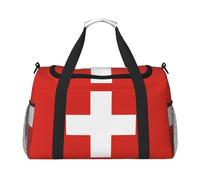 WZYCWB Borsa da viaggio portatile con bandiera del Wyoming, borsa da fitness e yoga, adatta per fitness e altri scenari, Bandiera Svizzera, Taglia unica