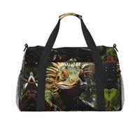 WZYCWB Borsa da viaggio portatile con girasoli sotto il davanzale della finestra Borsa da viaggio per il fine settimana borsa fitness yoga adatta per fitness e altri scenari, Lucertole Spinose, Taglia