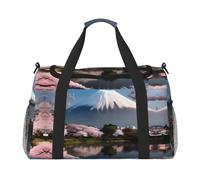 WZYCWB Borsa da viaggio portatile con squalo sottomarino, borsa da viaggio per il fine settimana, adatta per fitness e altri scenari, Mt. Fuji all'inizio della primavera, Taglia unica