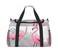 WZYCWB Borsa da viaggio portatile con squalo sottomarino, borsa da viaggio per il fine settimana, adatta per fitness e altri scenari, Fenicottero rosa , Taglia unica