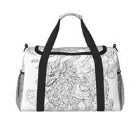 WZYCWB Borsa da viaggio portatile per cuccioli che dormono e per il fine settimana, adatta per fitness e altri scenari, Schizzo di Mostro, Taglia unica