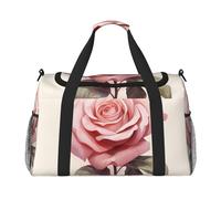 WZYCWB Borsa da viaggio rotonda con petali astratti borsa da viaggio per il fine settimana borsa fitness yoga adatta per fitness e altri scenari, Illustrazione di rose, Taglia unica