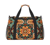 WZYCWB Borsa da viaggio rotonda con petali astratti borsa da viaggio per il fine settimana borsa fitness yoga adatta per fitness e altri scenari, Stampe ricche di, Taglia unica