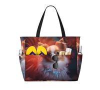 WZYCWB Borsa da viaggio stampata con cane da compagnia ricco per nuoto e fitness/shopping al supermercato/vacanza al mare