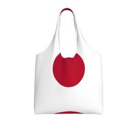 WZYCWB Borsa in tela con stampa con bandiera giapponese, borsa in tela alla moda, adatta per viaggi quotidiani e shopping, nera, taglia unica