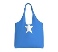 WZYCWB Borsa in tela monospalla stampata con bandiera somala, borsa in tela quotidiana alla moda, adatta per viaggi quotidiani e shopping, nera, taglia unica