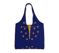 WZYCWB Borsa in tela stampata con bandiera dello stato dell'Indiana, borsa di tela alla moda, adatta per viaggi e shopping quotidiani